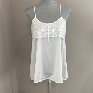 Vintage Illusion White Bridal Lace Trim Nylon Chemises size 36